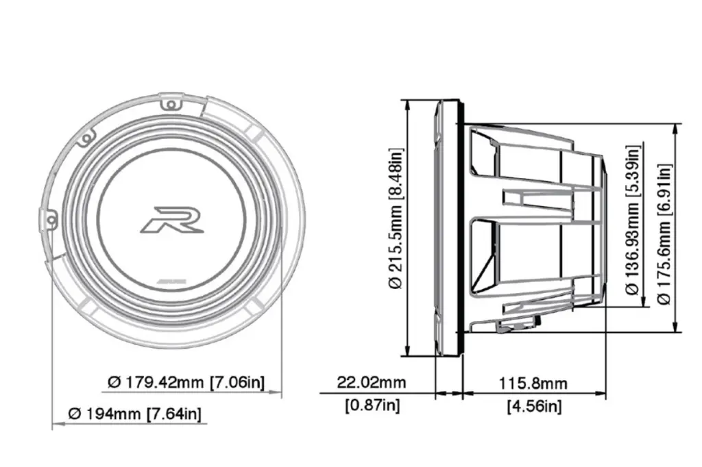 r2-w8d4-r2-w8d2-8-inch-r-series-subwoofer-dimensions.webp
