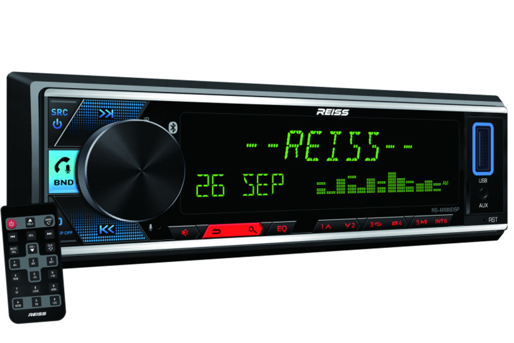 Reiss RS-MX88DSP 4x51 W Max, 8 RCA 4v, DSP, 1 Din