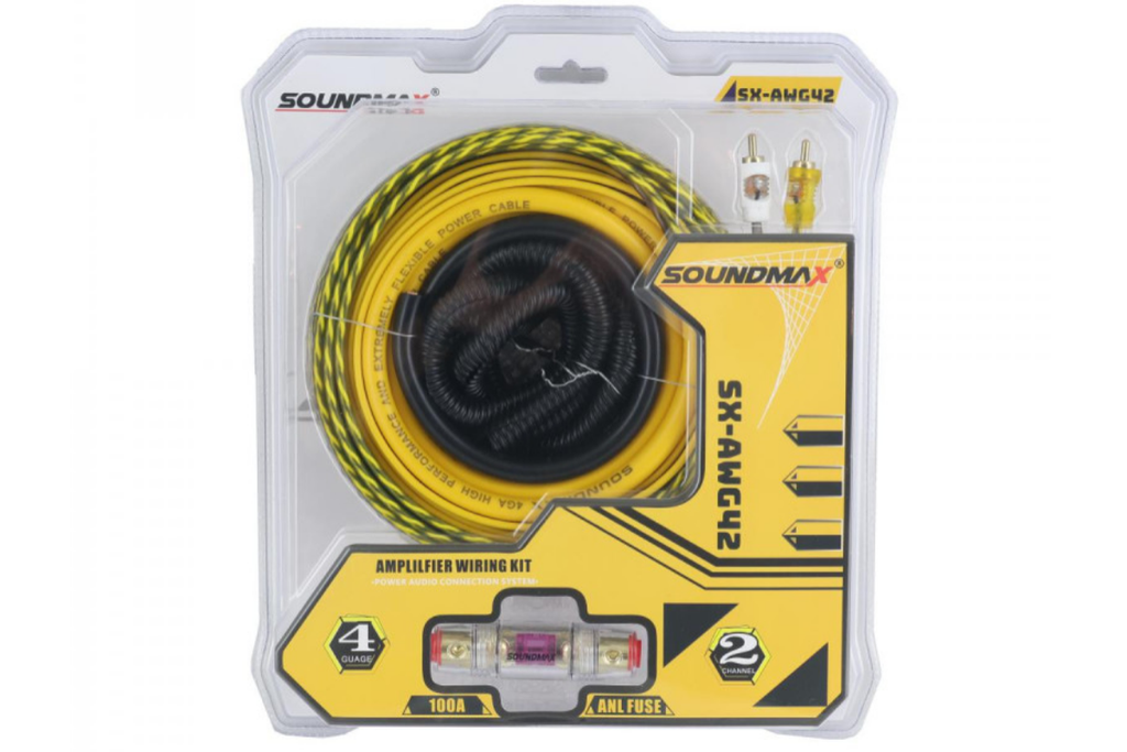 Soundmax SX-AWG42 Kit 20 mm², 25% cuivre et 75% Aluminium, 1000 RMS, MAX 1600 RMS