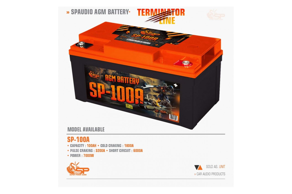 SPAudio SP-100A AGM (12v, 100 Ah, 1800A instantané)