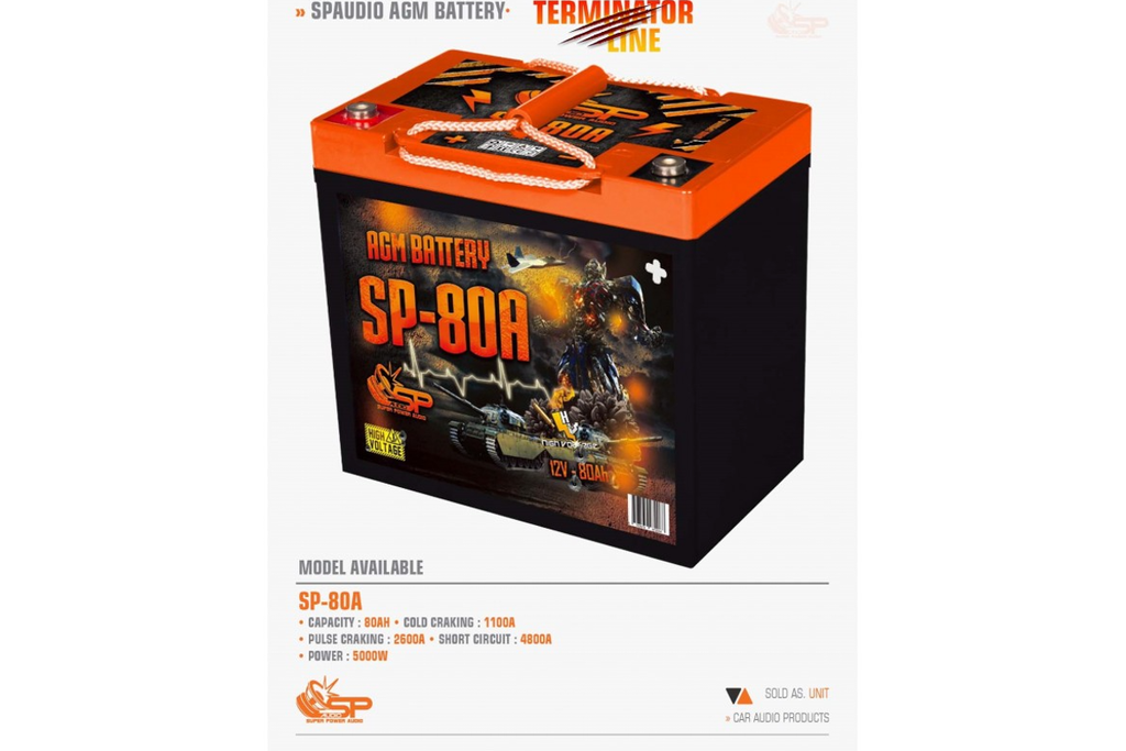 SPAudio SP-80A AGM (12v, 80 Ah, 1100A instantané)